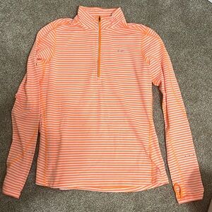 Nike women’s quarter zip. Orange white M.